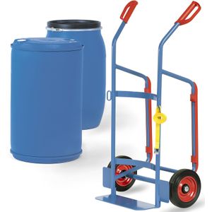 Steekwagen, fetra vatensteekwagen  voor 200 ltr - stalen - vaten.