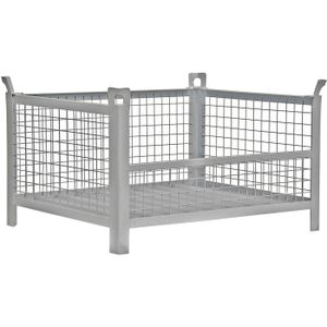 Gaascontainer vaste constructie vaste constructie stapelbaar 1 wand halfhoog