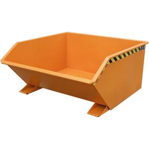 Spaandercontainer standaard bouwhoogte incl. zeef L:1440,B:1280,H:680mm oranje. 750ltr Laadvermogen (kg): 1000.