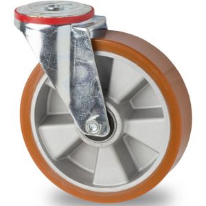 Wiel zwenkwiel Ø 200 mm L:200,B:50,H:235mm zink Laadvermogen (kg): 200.