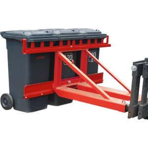 Minicontainer afvalbakken heftrucklift met insteekbeugels