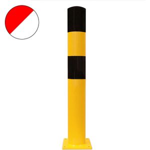 Beschermbeugels stootbescherming beschermpaal rood/wit  signaalkleur
