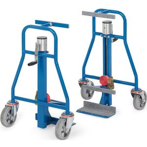 Rollers/heffers/transportrollers, meubelhefroller met draaispindel + verstelbare aanlegplaat.