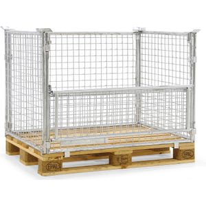 Palletrand inklapbare constructie stapelbaar 1 klep aan 1 lange zijde