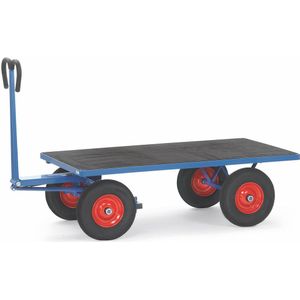 Industrie aanhanger Fetra handtrekwagen platform L:1945,B:900,H:1190mm blauw Laadvermogen (kg): 1000.