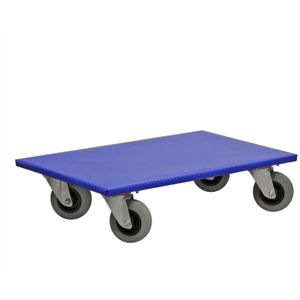 Meubelhondje 4 zwenkwielen streeploos rubber 100 mm