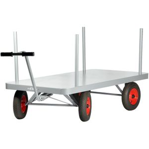 Industrie aanhanger met luchtbanden Ø 400 mm L:2000,B:1000,H:0mm grijs Laadvermogen (kg): 1000.