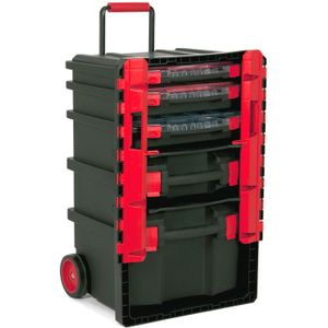 Transportkoffer Gereedschapskoffer op wielen L:500,B:410,H:770mm zwart