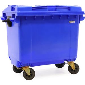Afvalcontainer Afval en reiniging, geschikt voor kam-opname of middels DIN-adapters met scharnierend deksel.