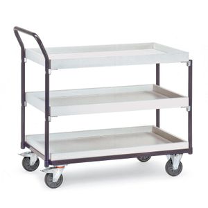 Tafelwagen Fetra ESD tafelwagen laadvlak / HPL plaat L:980,B:510,H:1020mm grijs Laadvermogen (kg): 300.