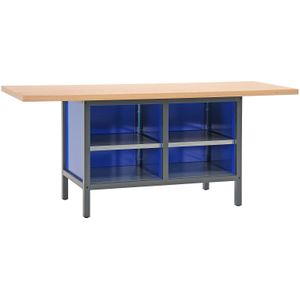 Werktafel, werkbank met 4 etages, 200 cm.