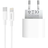 2 Meter COSMOS 20W Snellader Oplader met Lightning naar USB-C oplaadkabel - Geschikt voor Apple iPhone