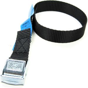 Spanband zwart 20 mm met klemsluiting