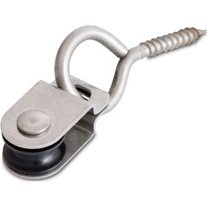 RVS katrol 15 mm met schroefoog