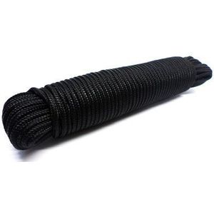 Zwart touw 2mm polypropyleen 30 meter