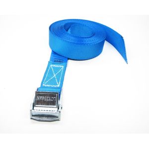 Spanband blauw 3 meter met klemsluiting