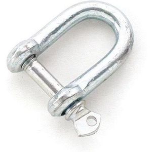 D-sluiting 12 mm verzinkt rechte vorm