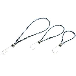 Spanrubbers 170-250mm zwart/wit met RVS haak