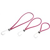 Spanrubbers 170-250mm fuchsia/donkerblauw met RVS haak