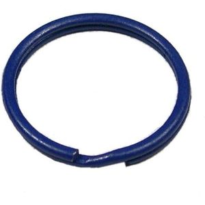 Gekleurde sleutelring blauw 25 mm 100 stuks