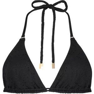 Beachlife Black Embroidery Padded Top