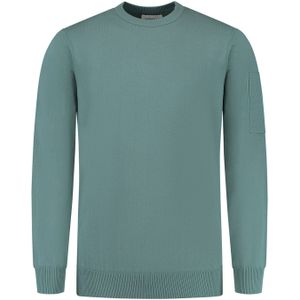 Pure Path Knitted Crewneck With Sleeve Pocket