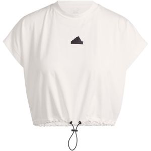 Adidas City Escape Crop T-shirt Met Elastisch Koord