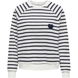 Only Judy Stripe Heart Sweater