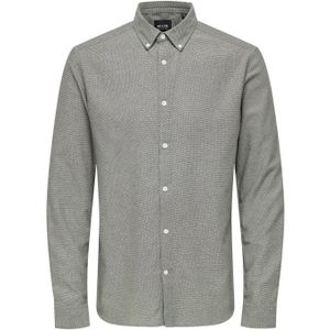Only&Sons Tar Slim Long Sleeve Melange Button Down Shirt