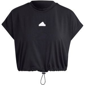 Adidas City Escape Crop T-shirt Met Elastisch Koord