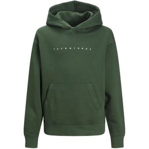 JACK & JONES JUNIOR Hoodie JJESTAR met Logo Donkergroen