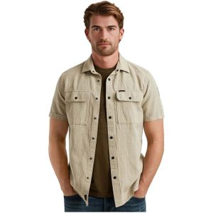 PME Legend - Casual Overhemd - Groen - Katoen - Korte Mouw