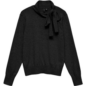 Vero Moda - Vmnina Bow LS Knit Pullover - Zwart - Damestrui