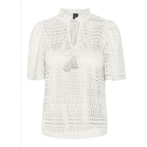 Vero Moda Honey Lace Short Sleeve Tassel Top