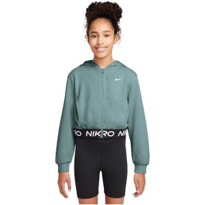 Nike - Pro Fleece Dri-FIT Hoodie - Zwart - Met Rits Over De Hele Lengte Voor Meisjes