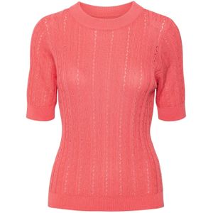 VERO MODA Gebreide Top VMMORENA Koraalrood