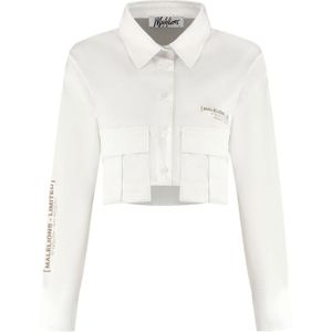 Malelions Cropped Button-up Shirt Dames