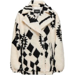 Onlpop - Jas - Teddy - Omkeerbaar - Lange Mouwen - Knoopsluiting met Dubbele Knopenrij