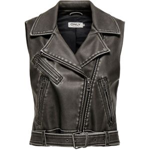 Only Halli Vera Faux Leather Waistcoat
