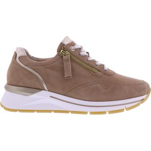 Gabor - Dames Sneakers - Cognac - Suede - Uitneembaar Voetbed - Rits