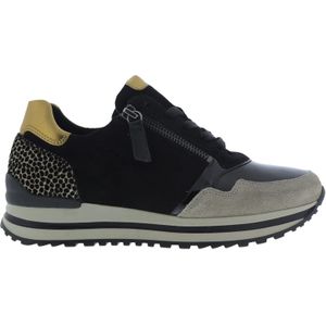 Gabor Dames Sneakers | Zwart | Suede | 76.528.39 | 55236A252 | Gaborshoes