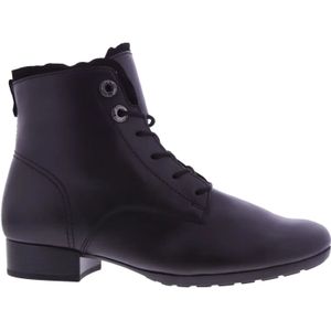Gabor Dames Enkellaarsjes | Zwart | Leer | 52.715.57 | 58208A242 | Gaborshoes
