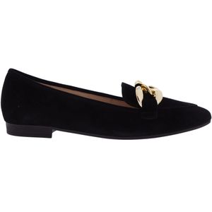 Gabor Dames Instappers | Zwart | Suede | 21.301.17 | 54711A231 | Gaborshoes