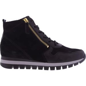 Gabor Dames Sneakers | Zwart | Suede | 56.455.87 | 55233A242 | Gaborshoes