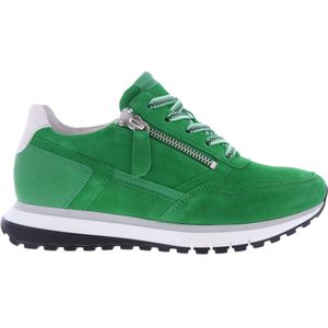 Gabor - Dames Sneakers - Groen - Leer - Comfortabel en Uitneembaar Voetbed