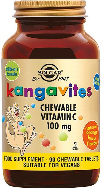 Solgar - Kangavites - Kauwbare Vitamine C - Sinaasappel - 90 Zuigtabletten