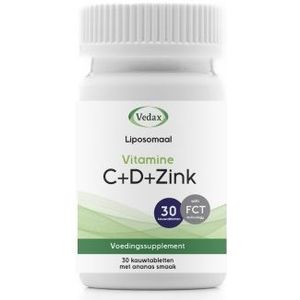 Vedax Liposomale Vitamine C+D+Zink Kauwtabletten