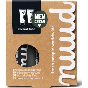 nuud - Smarter Black - Crème Deodorant - 2 x 20ml - Natuurlijke Vegan Formule
