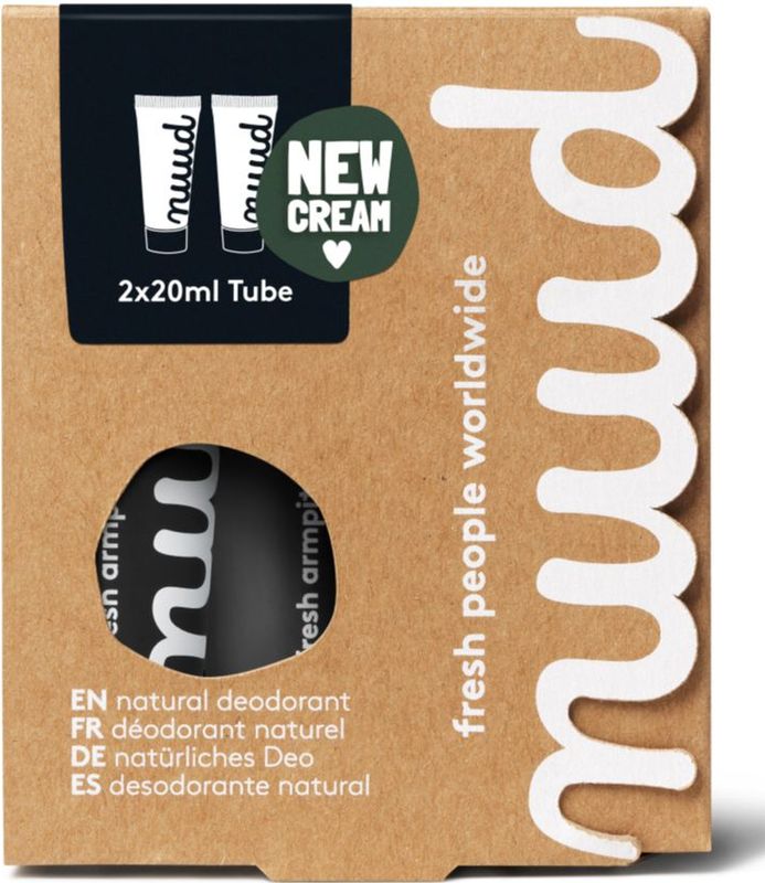 nuud - Smarter Black - Crème Deodorant - 2 x 20ml - Natuurlijke Vegan Formule