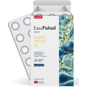 Easyvit EasyFishoil Adult Omega-3 en Vitamine D3 Kauwtabletten